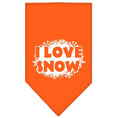 Load image into Gallery viewer, Christmas Pet and Dog Bandana Screen Printed, "I Love Snow"