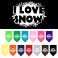 Load image into Gallery viewer, Christmas Pet and Dog Bandana Screen Printed, "I Love Snow"