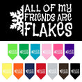 Load image into Gallery viewer, Christmas Pet and Dog Bandana, "All Of My Friends Are Flakes"