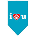 Load image into Gallery viewer, Pet and Dog Bandana Screen Printed, "I Love You"