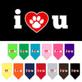 Load image into Gallery viewer, Pet and Dog Bandana Screen Printed, "I Love You"