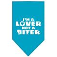 Load image into Gallery viewer, Pet and Dog Bandana Screen Printed, "I'm a Lover, Not A Biter"
