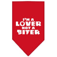 Load image into Gallery viewer, Pet and Dog Bandana Screen Printed, "I'm a Lover, Not A Biter"