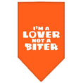 Load image into Gallery viewer, Pet and Dog Bandana Screen Printed, "I'm a Lover, Not A Biter"