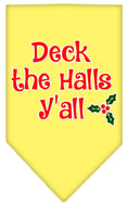 Load image into Gallery viewer, Christmas Pet and Dog Bandana Screen Printed, "Deck The Halls Y'all"