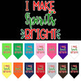 Load image into Gallery viewer, Christmas Pet and Dog Bandana Screen Printed, "I Make Spirits Bright"