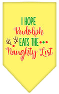 Load image into Gallery viewer, Christmas Pet Bandana "Hope Rudolph Eats The Naughty List"