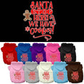 Load image into Gallery viewer, Christmas Pet Hoodie Screen Printed, "Santa Stop Here, We Have Cookies"
