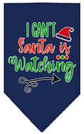 Load image into Gallery viewer, Christmas Pet and Dog Bandana Screen Printed, "I Can't, Santa Is Watching"