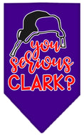 Load image into Gallery viewer, Christmas Pet and Dog Bandana Screen Printed, "You Serious Clark?"