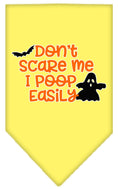 Load image into Gallery viewer, Halloween Pet and Dog Bandana, "Don't Scare Me, I Poop Easily"