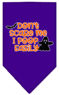 Load image into Gallery viewer, Halloween Pet and Dog Bandana, "Don't Scare Me, I Poop Easily"