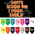 Load image into Gallery viewer, Halloween Pet and Dog Bandana, "Don't Scare Me, I Poop Easily"