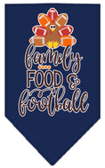 Load image into Gallery viewer, Pet and Dog Bandana Screen Printed, "Family, Food, & Football"