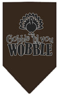 Load image into Gallery viewer, Pet and Dog Bandana Screen Printed, "Gobble Til You Wobble"