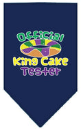 Load image into Gallery viewer, Pet and Dog Bandana Screen Printed, "King Cake Tester"
