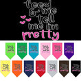 Load image into Gallery viewer, Pet and Dog Bandana Screen Printed, "Feed Me & Tell Me I'm Pretty"