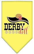 Load image into Gallery viewer, Pet and Dog Bandana Screen Printed, "Derby Doll"