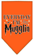 Load image into Gallery viewer, Pet and Dog Bandana Screen Printed, "Everyday I'm Mugglin"