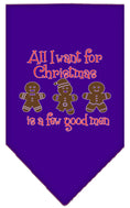 Load image into Gallery viewer, Christmas Pet Bandana "All I Want For Christmas Is A Few Good Men"