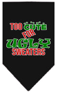 Load image into Gallery viewer, Christmas Pet and Dog Bandana Screen Printed, "Too Cute For Ugly Sweaters"