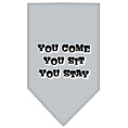 Load image into Gallery viewer, Pet and Dog Bandana Screen Printed, "You Come, You Sit, You Stay"