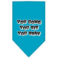 Load image into Gallery viewer, Pet and Dog Bandana Screen Printed, "You Come, You Sit, You Stay"