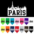 Load image into Gallery viewer, Pet and Dog Bandana Screen Printed, "Paris Skyline"