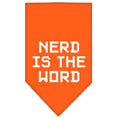 Load image into Gallery viewer, Pet and Dog Bandana Screen Printed, "Nerd Is The Word"