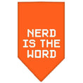 Load image into Gallery viewer, Pet and Dog Bandana Screen Printed, "Nerd Is The Word"