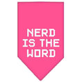 Load image into Gallery viewer, Pet and Dog Bandana Screen Printed, "Nerd Is The Word"