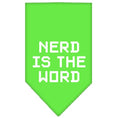Load image into Gallery viewer, Pet and Dog Bandana Screen Printed, "Nerd Is The Word"