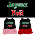 Load image into Gallery viewer, Christmas Pet Dress Screen Printed, "Joyeux Noel"