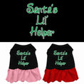 Load image into Gallery viewer, Christmas Pet Dress Screen Printed, "Santa's Lil Helper"