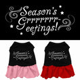Load image into Gallery viewer, Christmas Pet Dress Screen Printed, "Season's Greetings"