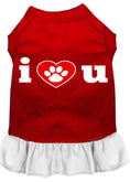 Load image into Gallery viewer, Pet Dress, Screen Printed, "I Heart You"