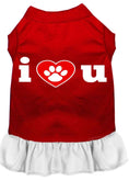 Load image into Gallery viewer, Pet Dress, Screen Printed, "I Heart You"
