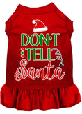 Load image into Gallery viewer, Christmas Pet Dress Screen Printed, "Don't Tell Santa"