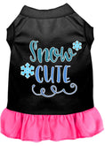 Load image into Gallery viewer, Pet Dress Screen Printed, "Snow Cute"