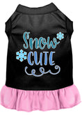 Load image into Gallery viewer, Pet Dress Screen Printed, "Snow Cute"