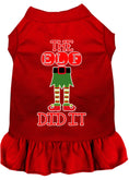 Load image into Gallery viewer, Christmas Pet Dress Screen Printed, "The Elf Did It"