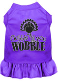 Load image into Gallery viewer, Thanksgiving Pet Dress "Gobble Til You Wobble"
