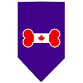 Load image into Gallery viewer, Pet and Dog Bandana Screen Printed, "Bone Shaped Canadian Flag"