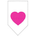 Load image into Gallery viewer, Pet and Dog Bandana Screen Printed, "Pink Swiss Dot Heart"