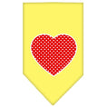 Load image into Gallery viewer, Pet and Dog Bandana Screen Printed, "Red Swiss Dot Heart"