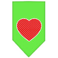 Load image into Gallery viewer, Pet and Dog Bandana Screen Printed, "Red Swiss Dot Heart"