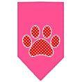 Load image into Gallery viewer, Pet and Dog Bandana Screen Printed, "Red Swiss Dot Paw"
