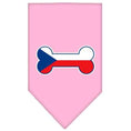 Load image into Gallery viewer, Pet and Dog Bandana Screen Printed, "Bone Shaped Czech Republic Flag"
