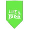 Load image into Gallery viewer, Pet and Dog Bandana Screen Printed, "Like A Boss"