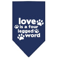Load image into Gallery viewer, Pet and Dog Bandana Screen Printed, "Love Is A Four Legged Word"